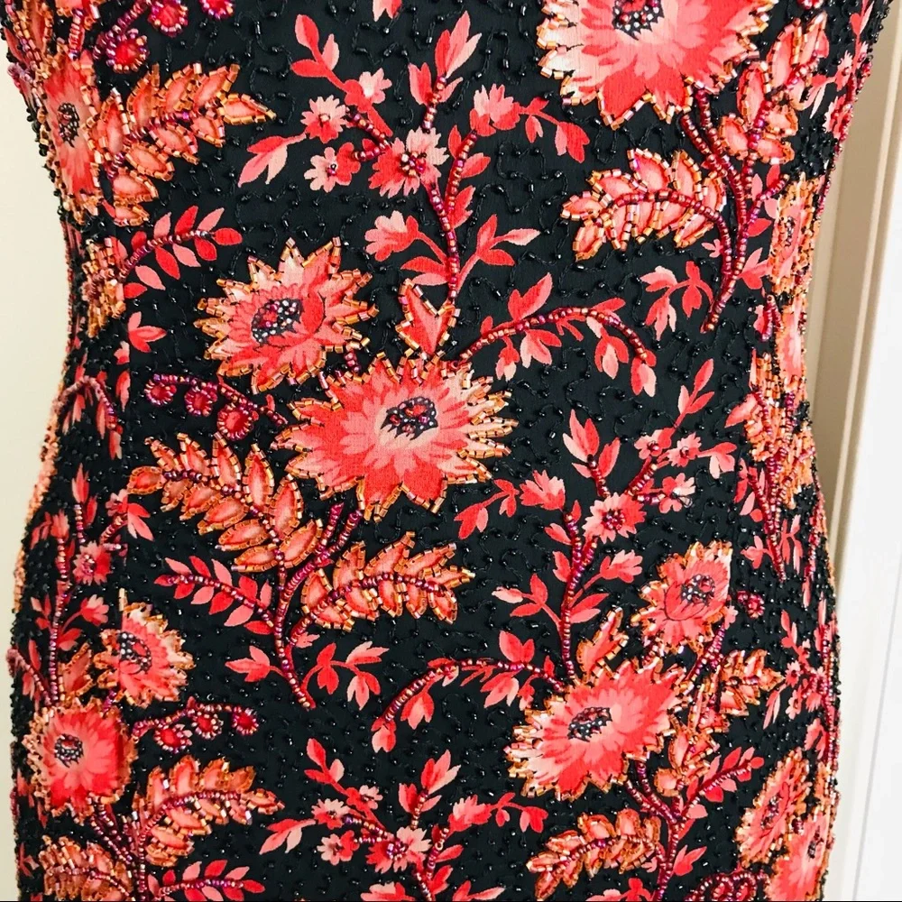 Silk Dress~Stunning & Beaded / Paradise..NY. / Host Pick - Picture 2 of 16